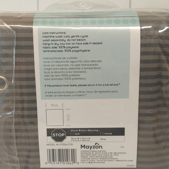 Zenna Home Shower Curtain - Picture 4 of 4